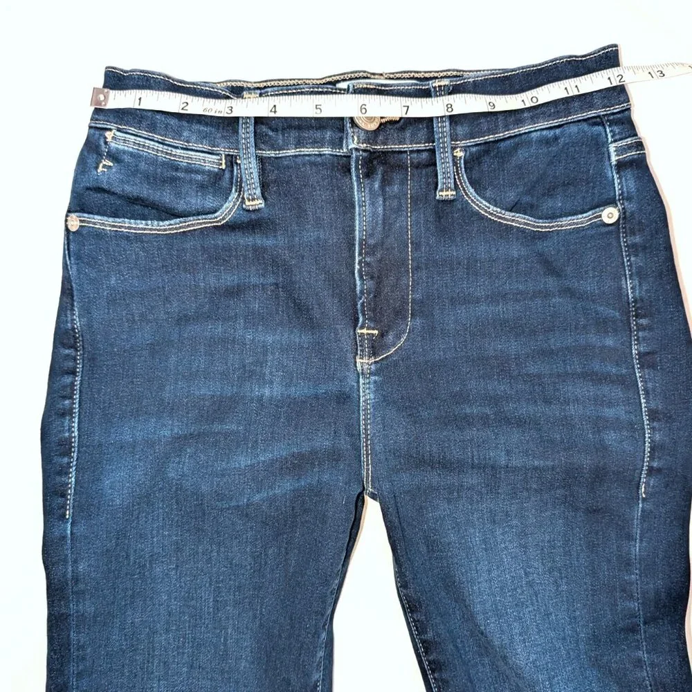 Frame | Le High Skinny Crop Jeans Sanctuary Dark Wash | Size 26 - Picture 10 of 13
